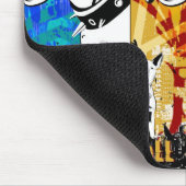 芸術的なブルテリア犬の品種デザイン マウスパッド (コーナー)