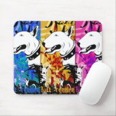 芸術的なブルテリア犬の品種デザイン マウスパッド (マウス)
