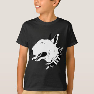 芸術的なブルテリア犬の品種デザイン Tシャツ