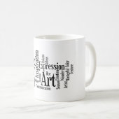 芸術的なプロセス創造的な芸術家の画学生 コーヒーマグカップ (正面右)