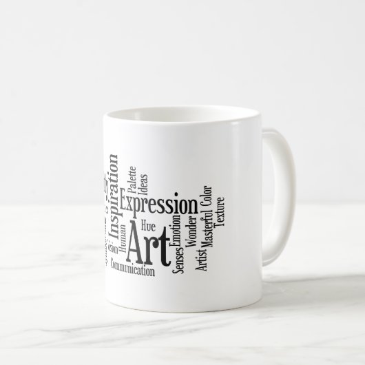 芸術的なプロセス創造的な芸術家の画学生 コーヒーマグカップ (正面右)