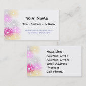 芸術的なプロフィールか名刺のテンプレート 名刺 (正面/裏面)