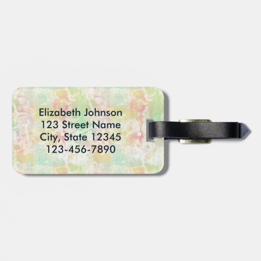 芸術的なペンギンペインターは個人化なります ラゲッジタグ (裏面横)