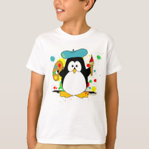 芸術的なペンギン Tシャツ