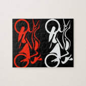 芸術的なモーターバイクのグラフィック ジグソーパズル (横)