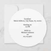 芸術的なレコードのプレートのレトロのスタイルの金ゴールド 案内状 (裏面)