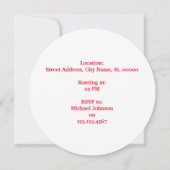 芸術的なレコードのプレートのレトロのスタイル 案内状 (裏面)