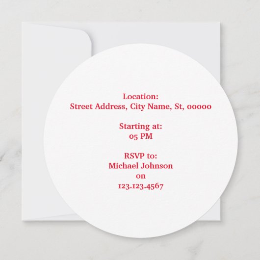 芸術的なレコードのプレートのレトロのスタイル 案内状 (裏面)