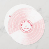 芸術的なレコードのプレートのレトロのスタイル 案内状 (正面/裏面)