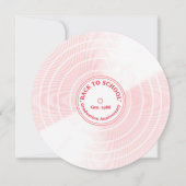 芸術的なレコードのプレートのレトロのスタイル 案内状 (正面)