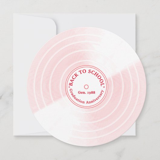 芸術的なレコードのプレートのレトロのスタイル 案内状 (正面)