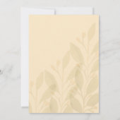 芸術的なロマンチックグリーンティー水彩画 招待状 (裏面)