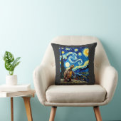芸術的な亀のTシャツ 星空の亀 (2) クッション (椅子)