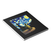 芸術的な亀のTシャツ 星空の亀 (4) ノートパッド (アングル)