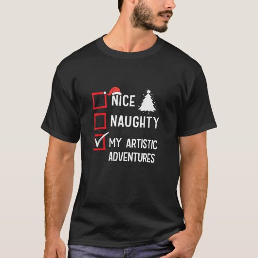 芸術的な冒険 ニース ネイティビティ クリスマス アート Tシャツ (正面)