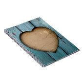 芸術的な切り出しのハートの形 ノートブック (右側)