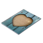 芸術的な切り出しのハートの形 ノートブック (左側)