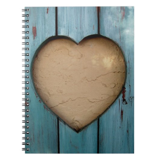 芸術的な切り出しのハートの形 ノートブック (正面)