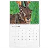 芸術的な動物のカレンダー カレンダー (2月 2027)