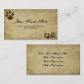 芸術的な及び楽しみの小犬の印刷物の名刺 名刺 (正面/裏面)