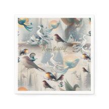 芸術的な幻想、色鮮やかな鳥のイラスト