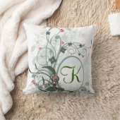 芸術的な手紙Kのモノグラム クッション (ブランケット)