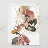 芸術的な抽象モダンスタイリッシュな誕生日パーティー 招待状 (裏面)