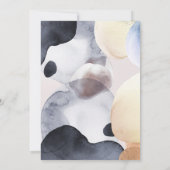 芸術的な抽象的な形 | ゴールド ネイビー 卒業式 招待状 (裏面)