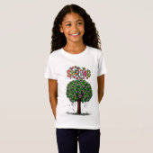 芸術的な春の花咲く木のグラフィック Tシャツ (正面フル)