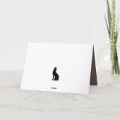 芸術的な森の動物たちの野生のオオカミのグリーティングカード カード (裏面)