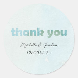 芸術的な水彩花イラスト ラウンドシール