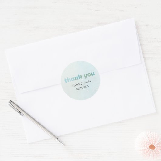 芸術的な水彩花卉イラスト ラウンドシール (封筒)