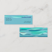 芸術的な波プロフィールカード スキニー名刺 (正面/裏面)