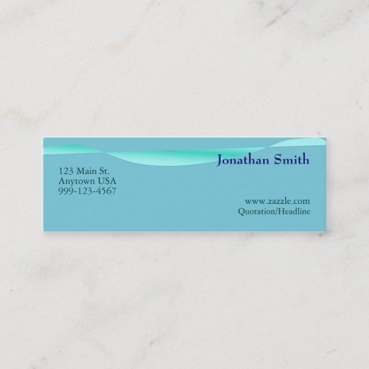 芸術的な波プロフィールカード スキニー名刺 (正面)