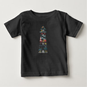 芸術的な海洋灯台海洋生物星惑星 ベビーTシャツ