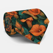 芸術的な父への贈り物 カラーリリーの花 ネクタイ (ロール)
