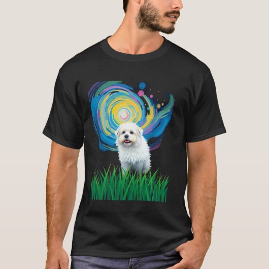 芸術的な犬 Tシャツ (正面)