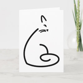 芸術的な猫のシルエット カード