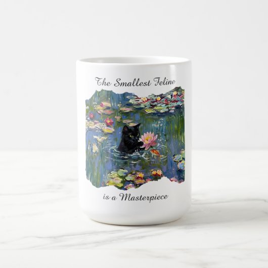 芸術的な猫の傑作デザインが可愛い猫好きのためのグッズ コーヒーマグカップ (中央)