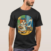芸術的な猫の画家 - クリエイティブなネコの芸術家 Tシャツ (正面)