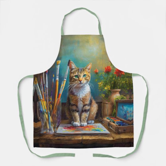 芸術的な猫 エプロン (正面)