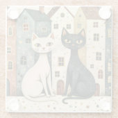 芸術的な猫 ガラスコースター (裏面)