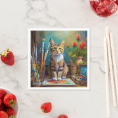 芸術的な猫 スタンダードカクテルナプキン (インサイチュ)