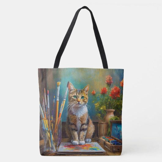 芸術的な猫 トートバッグ (正面)