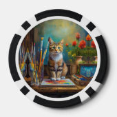 芸術的な猫 ポーカーチップ (裏面)