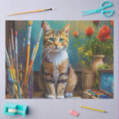 芸術的な猫 薄葉紙 (クラフト)