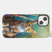 芸術的な猫 iPhoneケース (裏面横)
