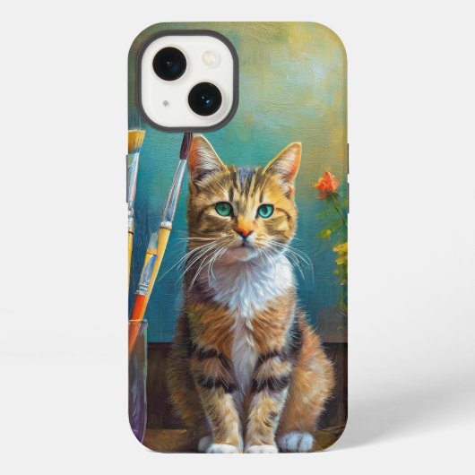 芸術的な猫 iPhoneケース (裏面)