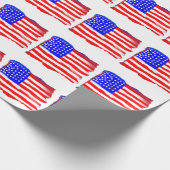 芸術的な米国旗の包装紙 ラッピングペーパー (角)