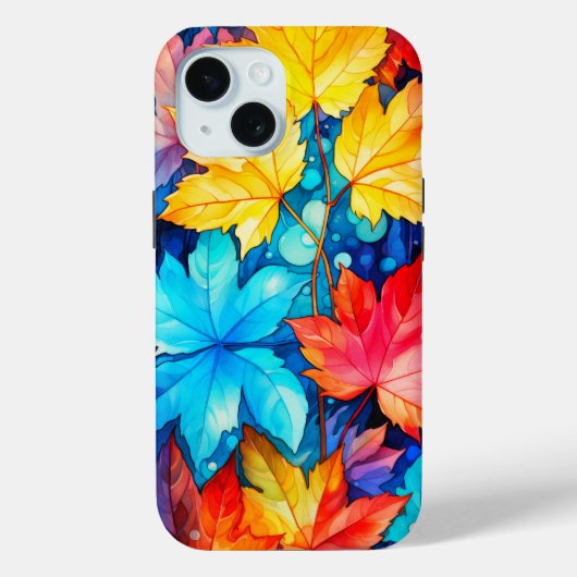 芸術的な紅葉のイラスト Case-Mate iPhoneケース (裏面)